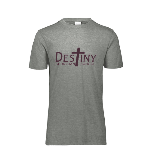 [FTSCUBGY-YS-LOGO2] Decker Youth Tri-Blend T-Shirt - Short Sleeve (Youth S, Gray, Logo 2)