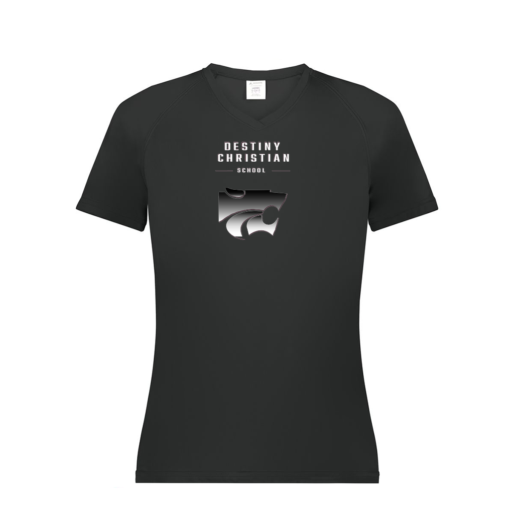 Ladies Smooth Sport V-Neck T-Shirt