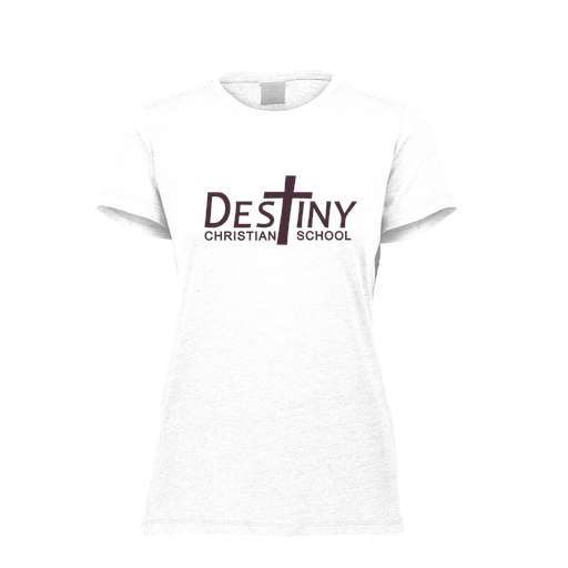 [FTSCUBWH-FAXS-LOGO2] Decker Women's Tri-Blend T-Shirt - Short Sleeve (Female Adult XS, White, Logo 2)