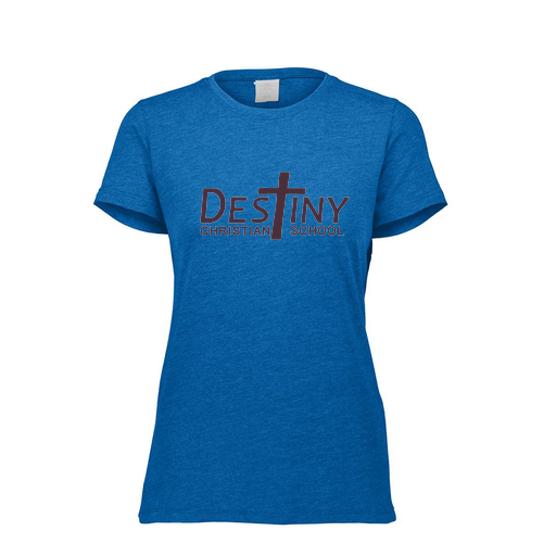 [FTSCUBRY-FAXS-LOGO2] Decker Women's Tri-Blend T-Shirt - Short Sleeve (Female Adult XS, Royal, Logo 2)