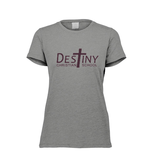 [FTSCUBGY-FAXS-LOGO2] Decker Women's Tri-Blend T-Shirt - Short Sleeve (Female Adult XS, Gray, Logo 2)