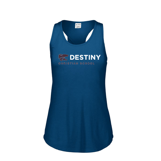 [3078.U22.S-LOGO3] Ladies Tri Blend Tank Top (Female Adult S, Navy, Logo 3)