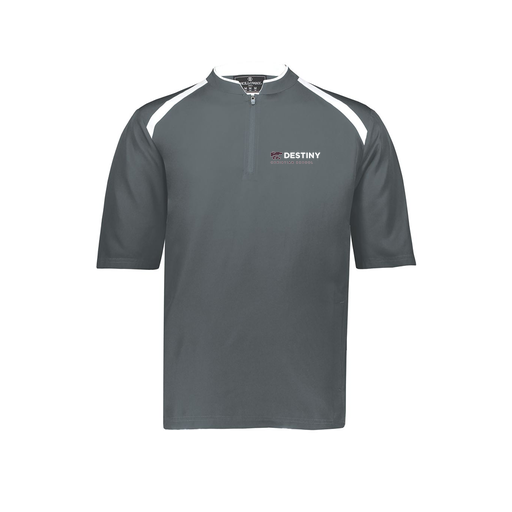 [229581-AS-GRY-LOGO3] Men's Dugout Short Sleeve Pullover (Adult S, Gray, Logo 3)