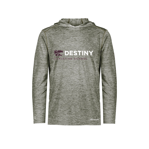 [FOLHCGGY-AS-LOGO3] Decker Men's Charge Hoodie (Adult S, Gray, Logo 3)