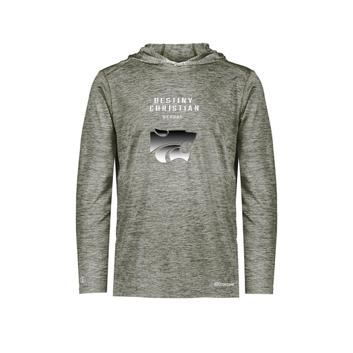 [CUS-DFW-CHGHOOD-PER-LSL-GRY-YS-LOGO1] Youth Charge Hoodie (Youth S, Gray, Logo 1)