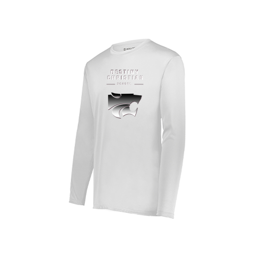 [222822.005.XS-LOGO1] Men's LS Smooth Sport Shirt (Adult XS, White, Logo 1)