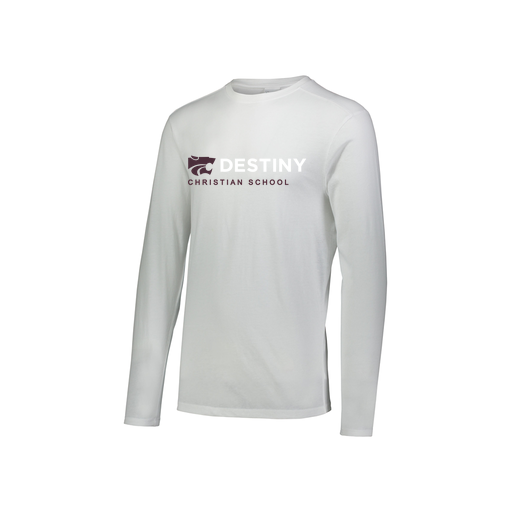 [3076.005.S-LOGO3] Youth LS Ultra-blend T-Shirt (Youth S, White, Logo 3)