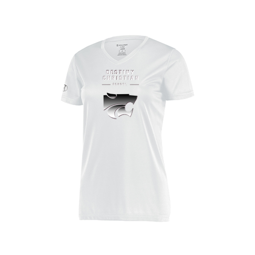 [222820.005.S-LOGO1] Ladies Movement Dri Fit Shirt (Female Adult S, White, Logo 1)