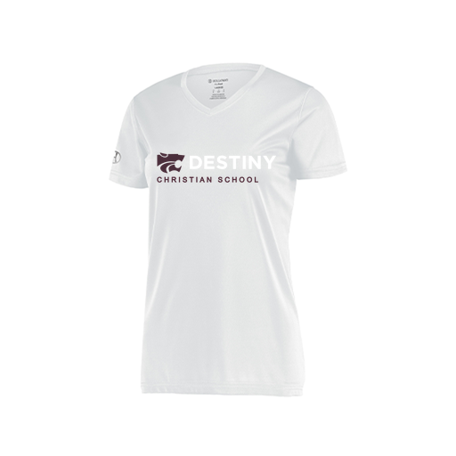 [222820.005.S-LOGO3] Ladies Movement Dri Fit Shirt (Female Adult S, White, Logo 3)