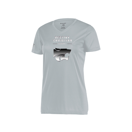 [222820.099.S-LOGO1] Ladies Movement Dri Fit Shirt (Female Adult S, Silver, Logo 1)