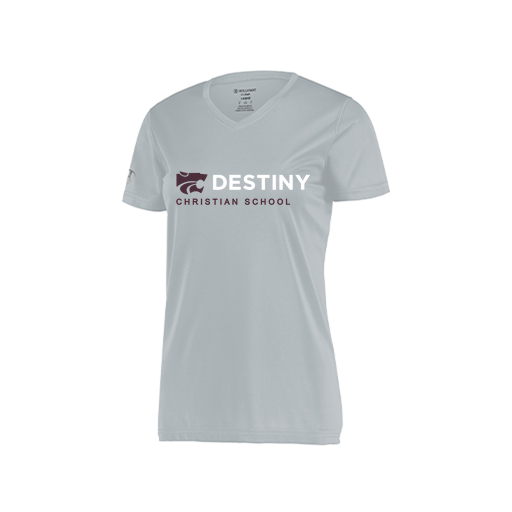[222820.099.S-LOGO3] Ladies Movement Dri Fit Shirt (Female Adult S, Silver, Logo 3)