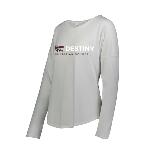 [3077.005.S-LOGO3] Ladies LS Ultra-blend T-Shirt (Female Adult S, White, Logo 3)